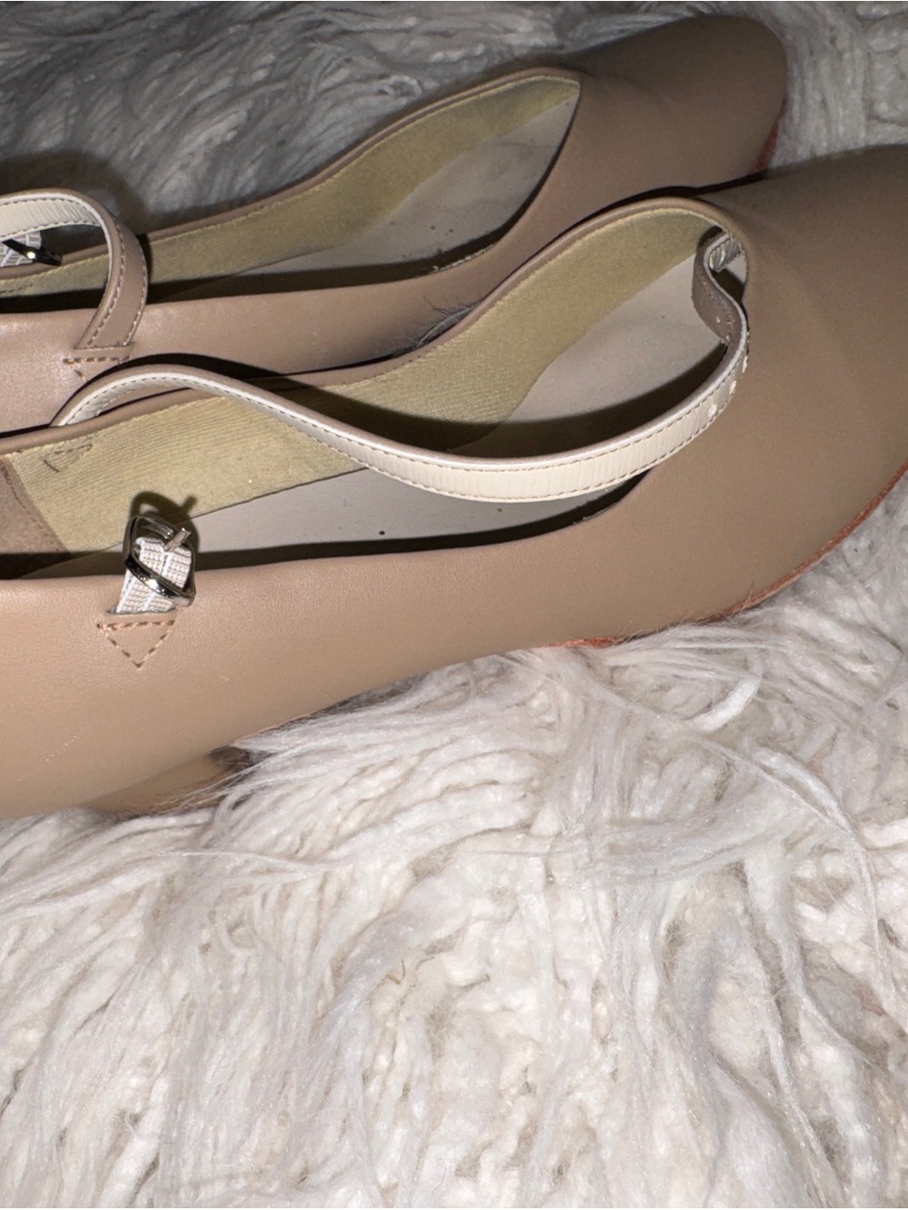 Classic Nude Mary Jane Heels with Adjustable Strap Tap Shoe